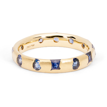 Blue Mixed Cut Celeste Ring - Made to Order